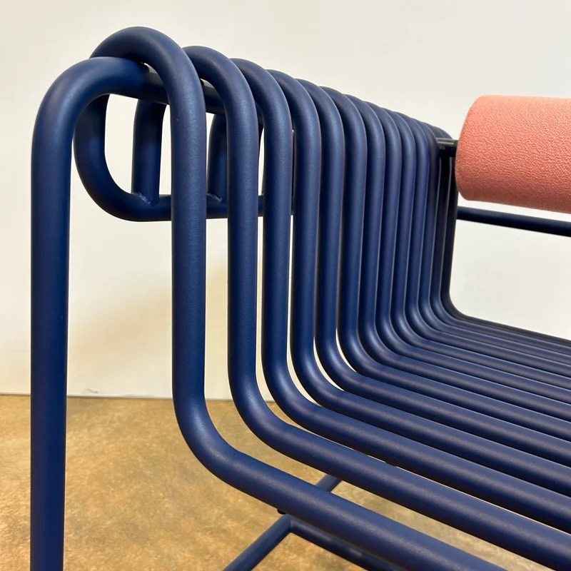 Blockbau / 22.24 Armchair / Armlehnenstuhl Blau