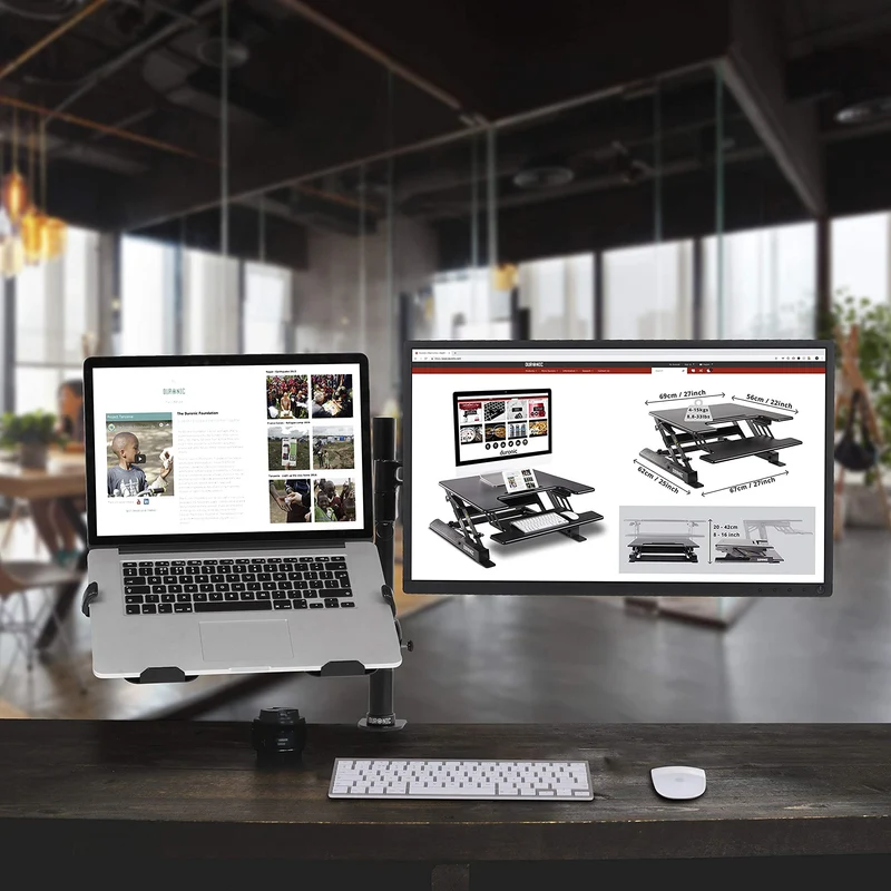 Duronic DML7 Laptop- | Tablet-Halterung | kompatibel mit allen Duronic Monitorhalterungen