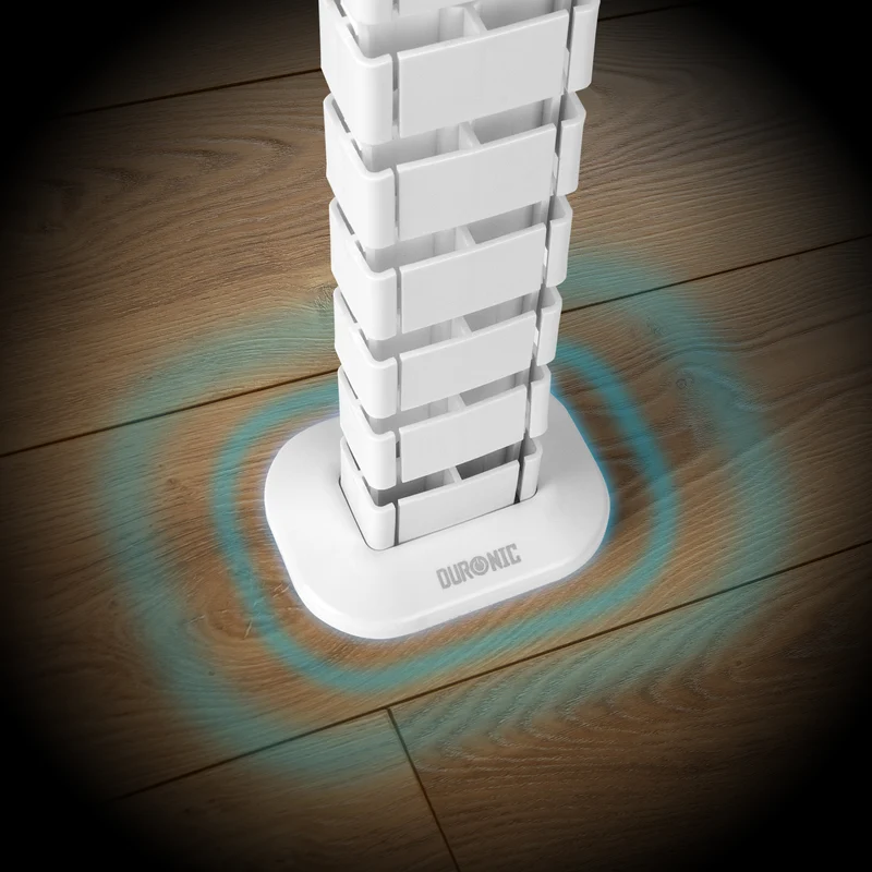 Duronic CM1DM WE Kabelkanal | Kabelführung Schreitisch | Flexibles Kabelmanagement für Ordnung am Arbeitsplatz und Werkstatt | Modular bis 1,3m | Metallplatte zum Schrauben unter Tisch | Kunststoff
