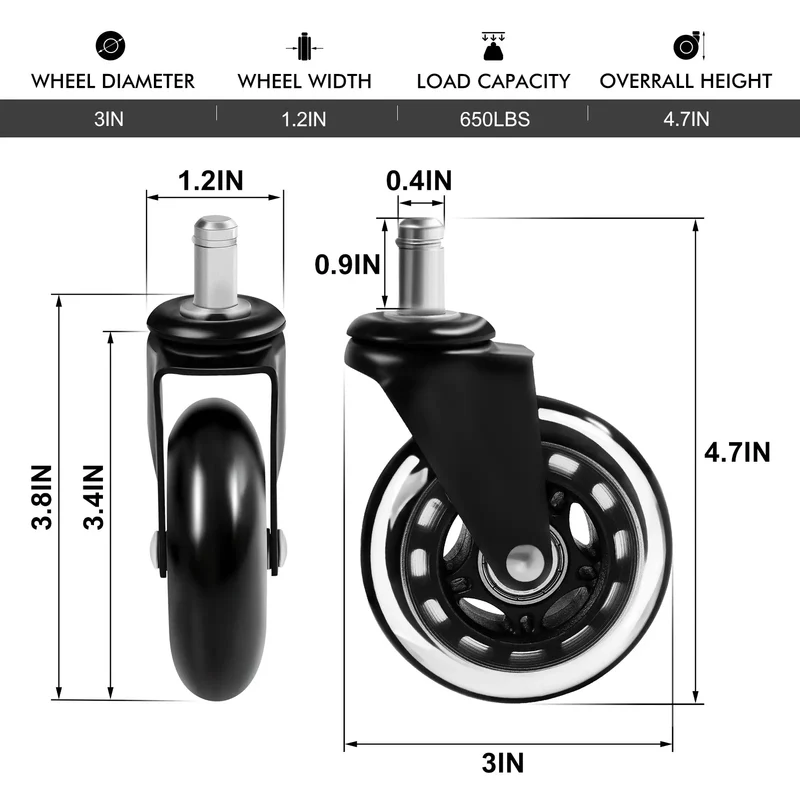 Dowinx Chair Castors （5 wheels)