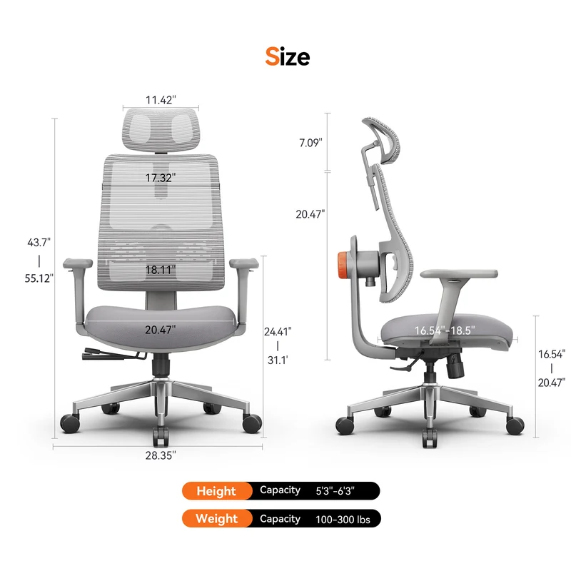 Magic H003 Ergonomic Office Chair with Auto-following Lumbar Support