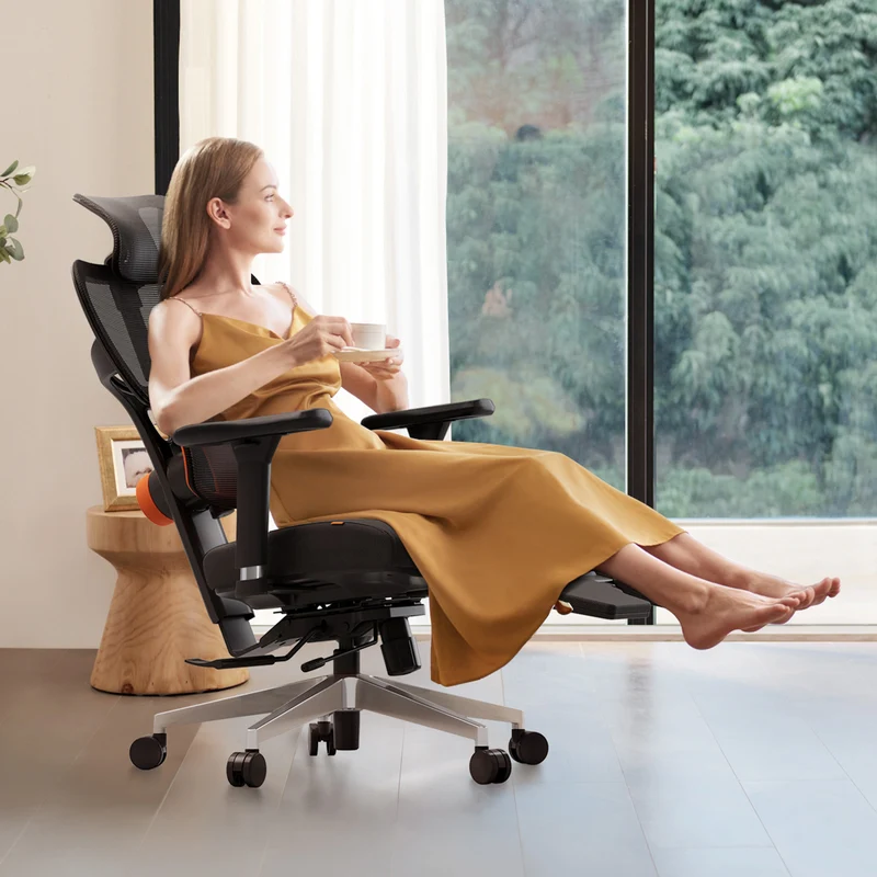 NT002 Ergonomic Home Office Chair with Auto-Following Lumbar Support & Footrest