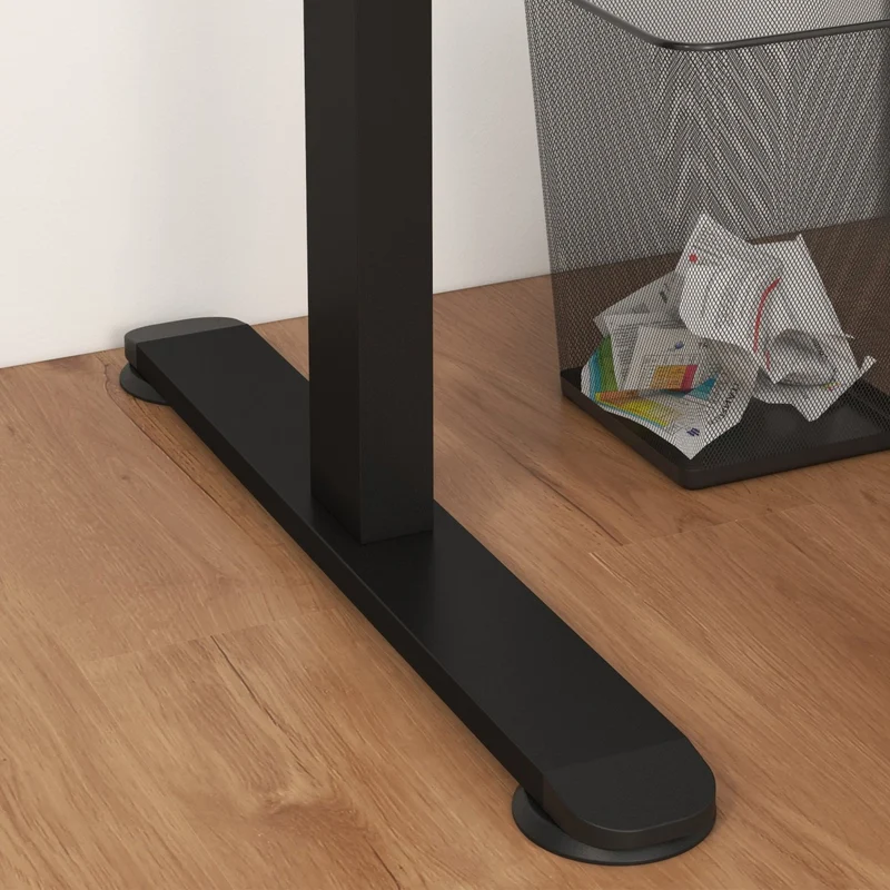 Vinsetto - Höhenverstellbarer Schreibtisch Elektrisch, 140x70 cm, Bürotisch, Computertisch, mit 4 Memory-Voreinstellungen, mit Haken, Schwarz