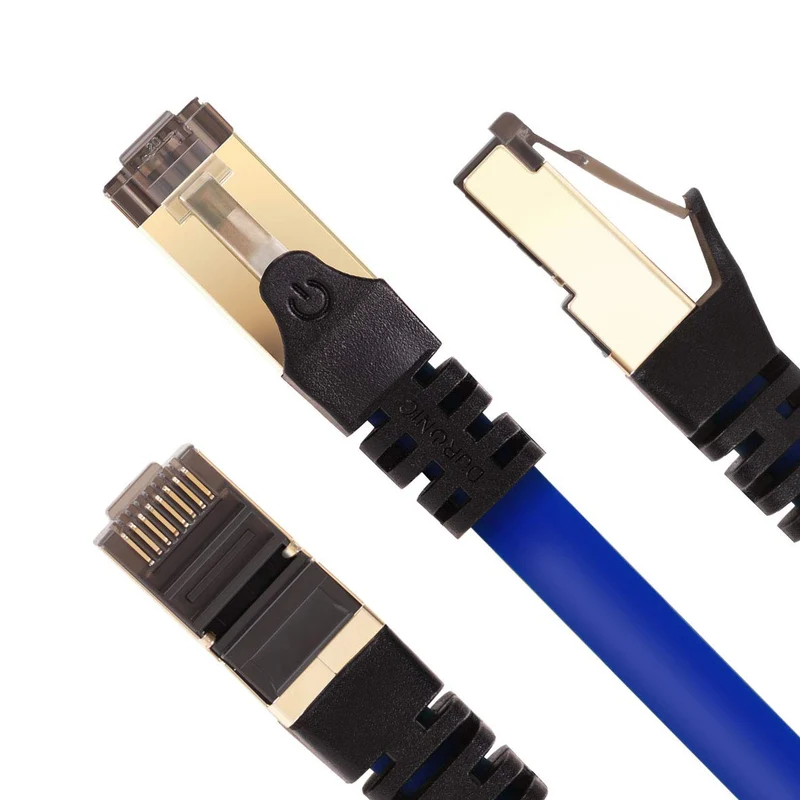 Duronic CAT8 BE 3 m Ethernet-Kabel | 40 Gbps Netzwerkabel | RJ45 Gigabit LAN Kabel Cat 8 | Patch Kabel 2000 MHz S/FTP Schirmung | TV Streaming Router Modem Switch Internetkabel 10 100 1000 Mbit