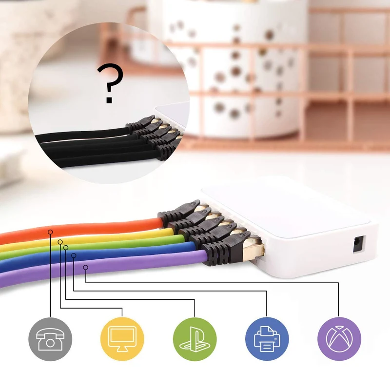 Duronic CAT8 BE 2 m Ethernet-Kabel | 40 Gbps Netzwerkabel | RJ45 Gigabit LAN Kabel Cat 8 | Patch Kabel 2000 MHz S/FTP Schirmung | TV Streaming Router Modem Switch Internetkabel 10 100 1000 Mbit