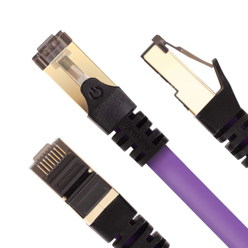 Duronic CAT8 PE 1,5 m Ethernet-Kabel | 40 Gbps Netzwerkabel | RJ45 Gigabit LAN Kabel Cat 8 | Patch Kabel 2000 MHz S/FTP Schirmung | TV Streaming Router Modem Switch Internetkabel 10 100 1000 Mbit