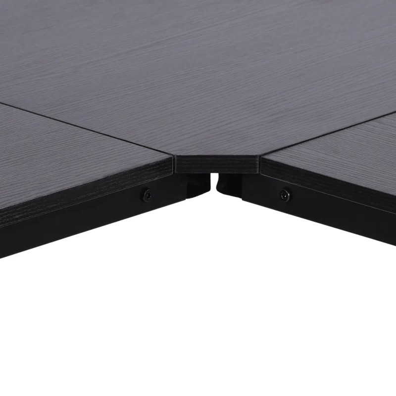 HOMCOM – L-förmiger Eckschreibtisch, 150 × 150 × 76 cm, bis 70 kg, MDF und Metall, Schwarz