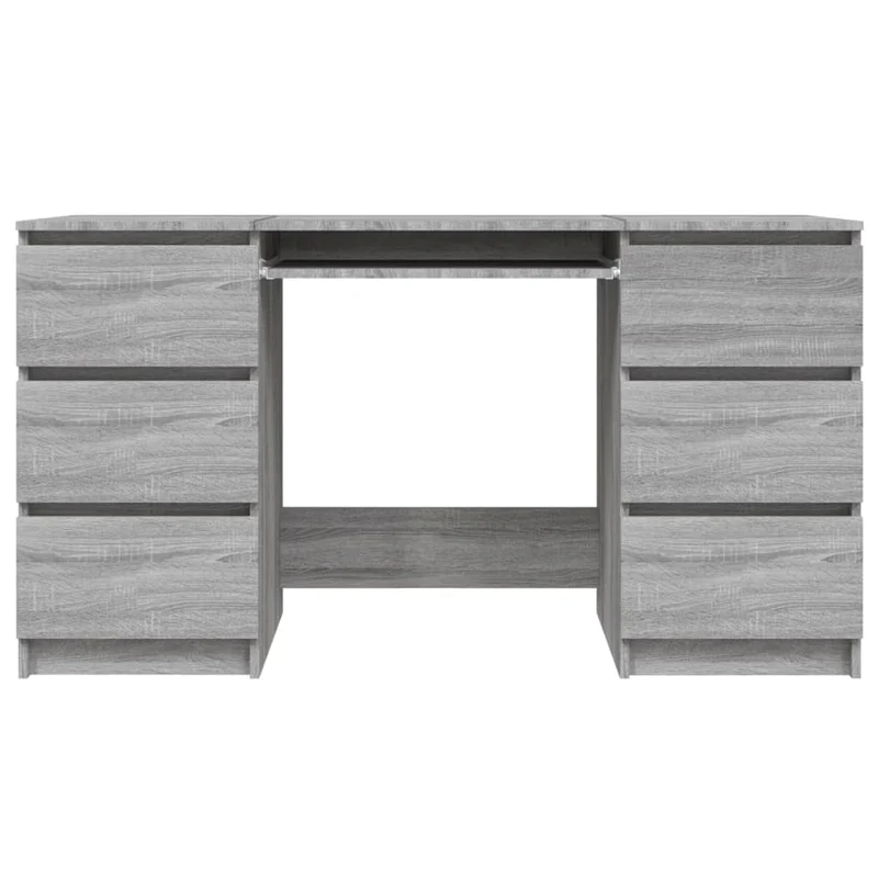 vidaXL - Schreibtisch Grau Sonoma 140x50x77 cm Holzwerkstoff