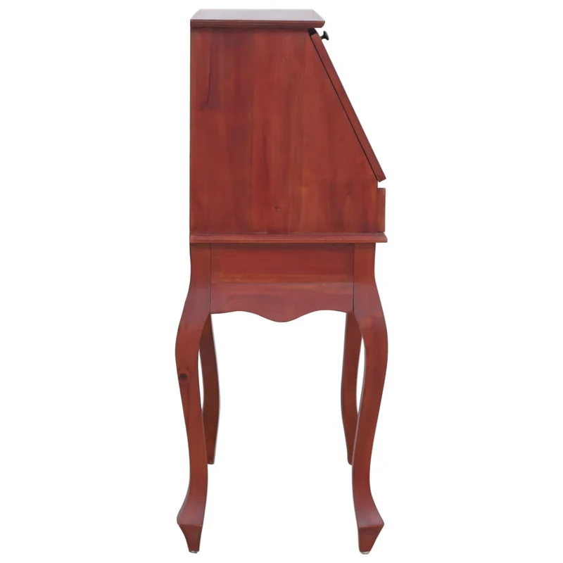 vidaXL - Sekretär, Kleiner Schreibtisch, 78×42×103 cm, Mit 9 Schubladen, 2 offenen Fächern und einer Klappschreibtafel, Massivholz Mahagoni, Braun