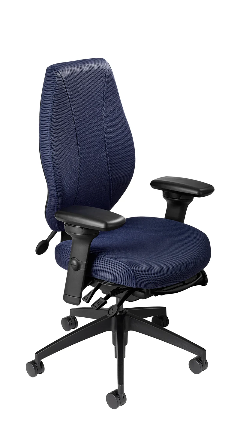 airCentric 2 with Synchro Glide Mechanism, Midnight Black Frame, AirKnit Navy Upholstery