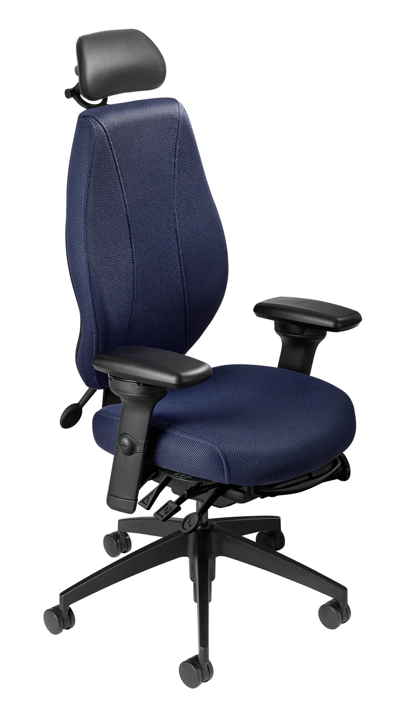 airCentric 2 with Synchro Glide Mechanism, Midnight Black Frame, AirKnit Navy Upholstery