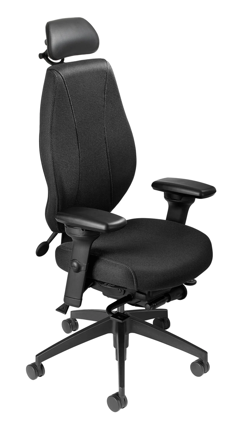airCentric 2 with Synchro Glide Mechanism, Midnight Black Frame, AirKnit Black Upholstery
