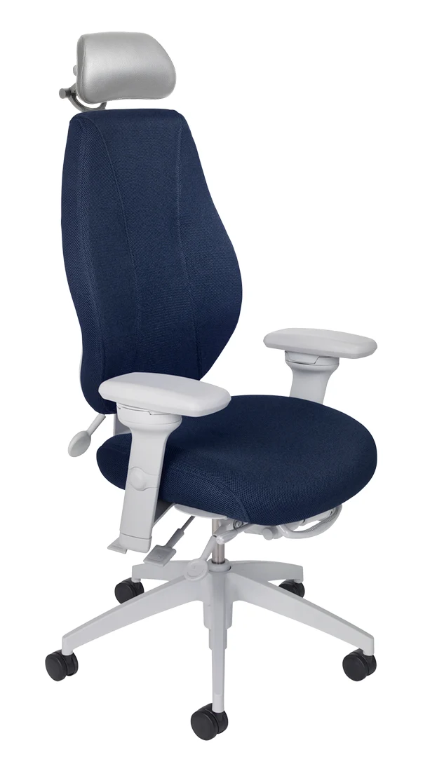 airCentric 2 with Multi Tilt Mechanism, Light Grey Frame, AirKnit Navy Upholstery