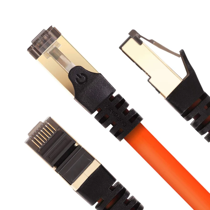 Duronic CAT8 OE 3 m Ethernet-Kabel | 40 Gbps Netzwerkabel | RJ45 Gigabit LAN Kabel Cat 8 | Patch Kabel 2000 MHz S/FTP Schirmung | TV Streaming Router Modem Switch Internetkabel 10 100 1000 Mbit