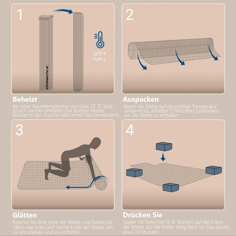 Dowinx Office Chair Mat with Spikes DDBB03 (90 x 120 cm)