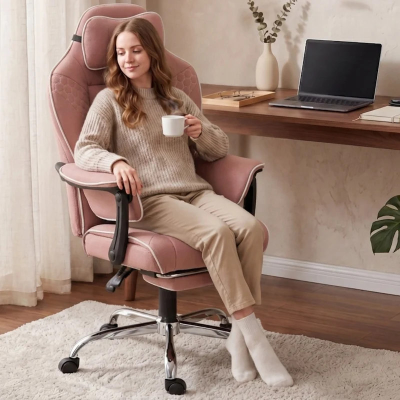 Dowinx Big & Tall Leather Executive Office Chair LS-66D5A-04 Pink