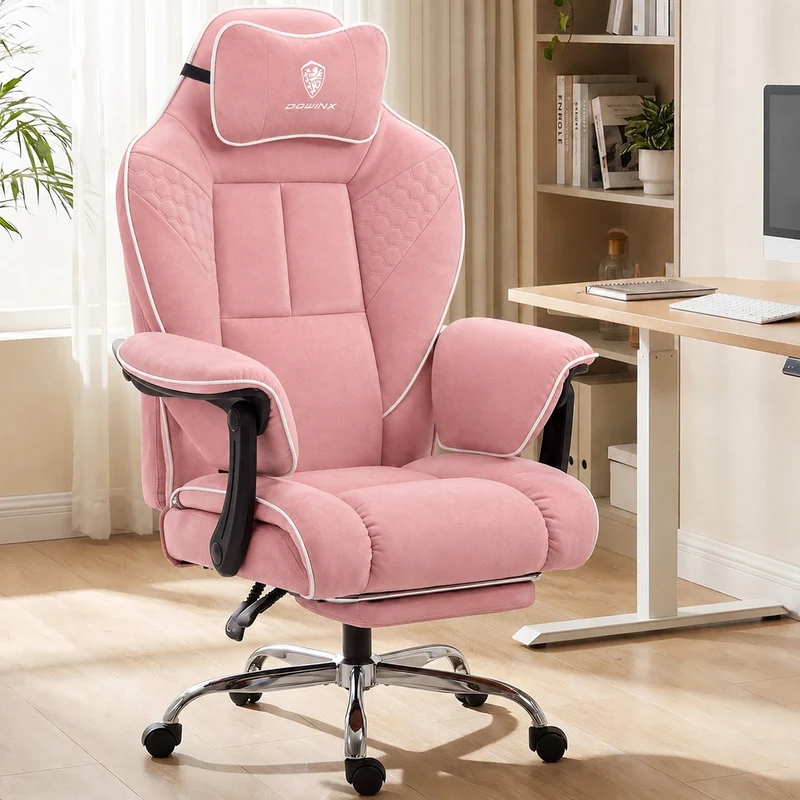 Dowinx Big & Tall Leather Executive Office Chair LS-66D5A-04 Pink