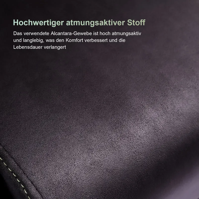 STARUZI Gaming Stuhl Stoff, Ergonomischer PC Stuhl, Gamer Stuhl mit Fußstütze, Atmungsaktiver Game Drehsessel mit Verstellbare Armlehne, Grau-Grün
