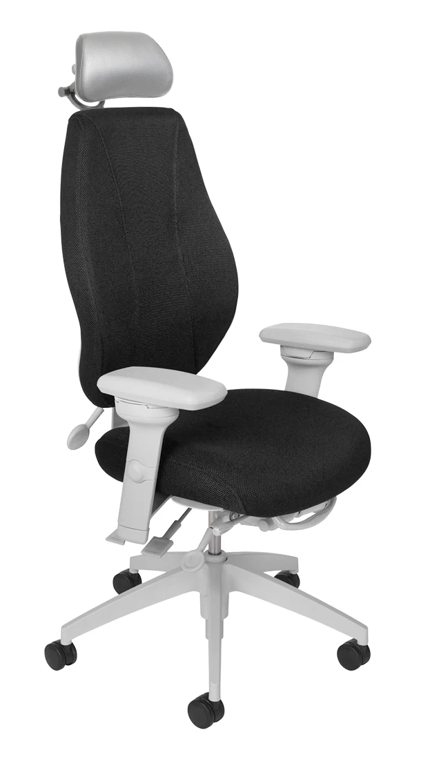 airCentric 2 with Multi Tilt Mechanism, Light Grey Frame, AirKnit Black Upholstery