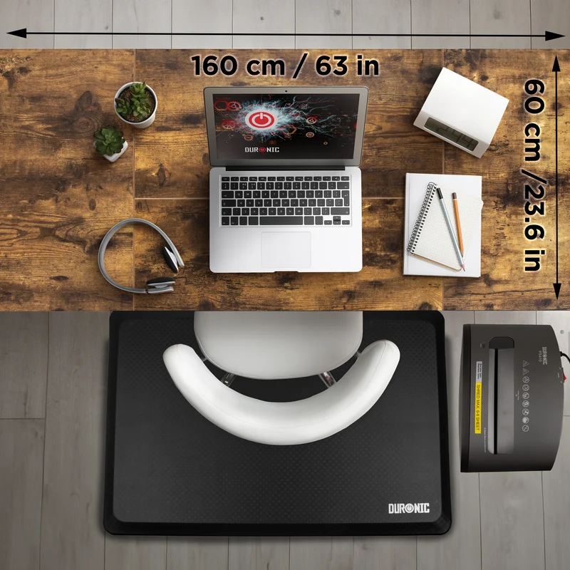 Duronic CD160 BO Höhenverstellbarer Schreibtisch, Computertisch für Büro und Gaming, elektrischer Schreibtisch mit USB Port, 160 x 60 cm Sitz-Steh-Schreibtisch, Höhenverstellbar von 72 bis 118 cm