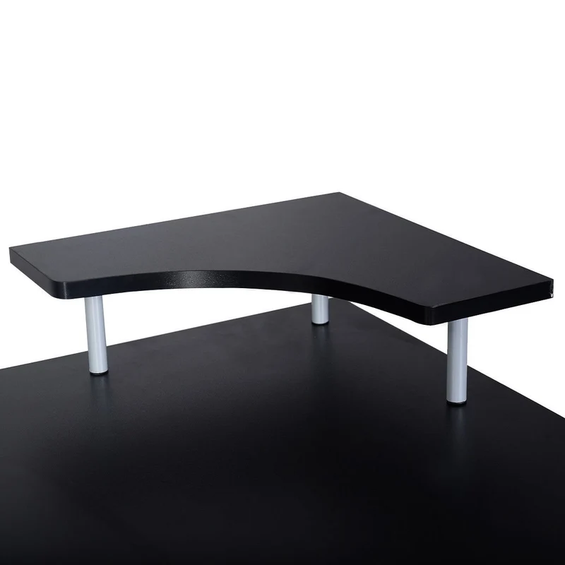 Costway - Schreibtisch Computertisch Bürotisch PC Tisch mit Druckerablage,Tastaturauszug-black