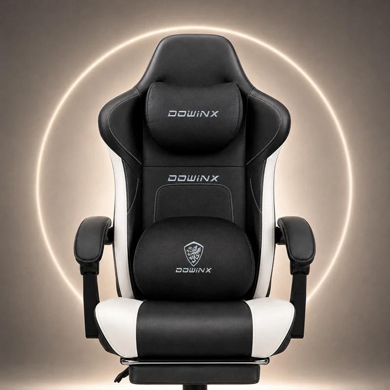 DOWINX 66D38 Pro Heated & Ventilated Gaming Chair with Massage Beige