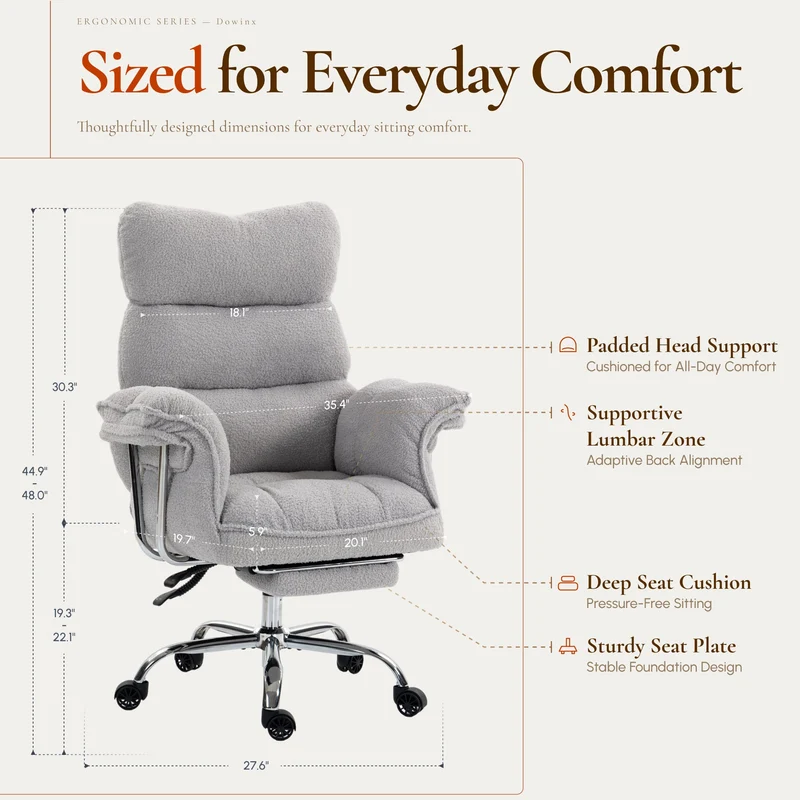 Dowinx Executive Home Office Chair QL-66B7-05 Gray