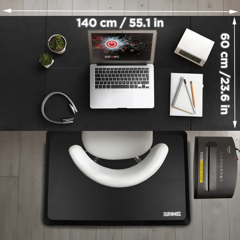 Duronic CD140 BK Höhenverstellbarer Schreibtisch, Computertisch für Büro und Gaming, elektrischer Schreibtisch mit USB Port, 140 x 60 cm Sitz-Steh-Schreibtisch, Höhenverstellbar von 72 bis 118 cm