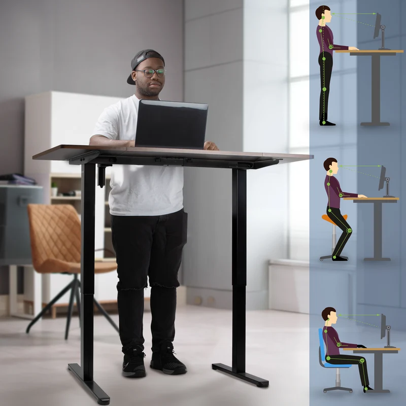 Duronic CD140 BT Höhenverstellbarer Schreibtisch, Computertisch für Büro und Gaming, elektrischer Schreibtisch mit USB Port, 140 x 60 cm Sitz-Steh-Schreibtisch, Höhenverstellbar von 72 bis 118 cm