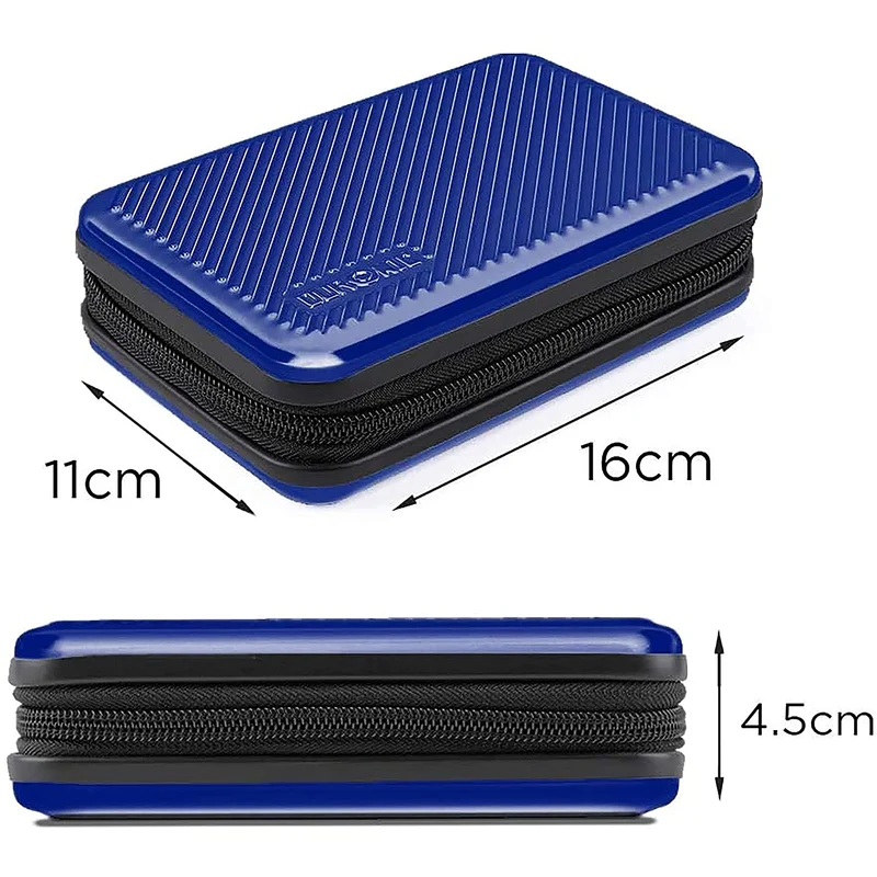Duronic HDC3 BE Externe Festplatten Schutzhülle Blau | Stoßsichere Festplattentasche | 2,5" SSD Cover | Aluminium Tasche | Hülle für Western Digital, Toshiba, Hitachi, Seagate, Samsung und mehr