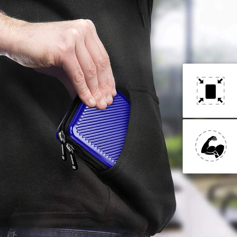 Duronic HDC3 BE Externe Festplatten Schutzhülle Blau | Stoßsichere Festplattentasche | 2,5" SSD Cover | Aluminium Tasche | Hülle für Western Digital, Toshiba, Hitachi, Seagate, Samsung und mehr
