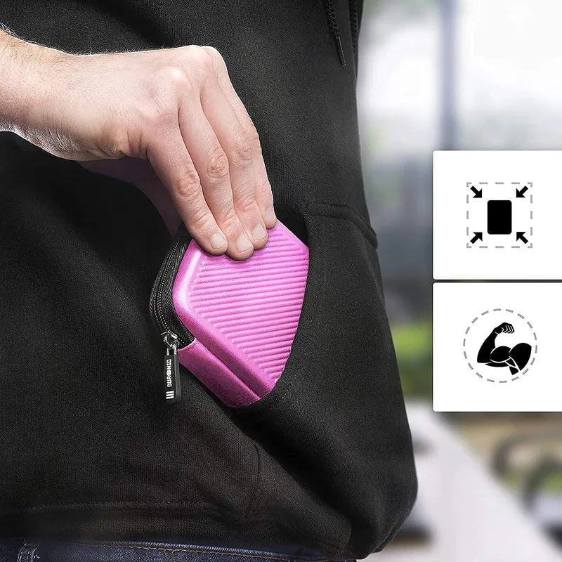 Duronic HDC2 PK Externe Festplatten Schutzhülle Pink | Stoßsichere Festplattentasche | 2,5" SSD Cover | Hardshell Tasche | Hülle für Western Digital, Toshiba, Hitachi, Seagate, Samsung und mehr