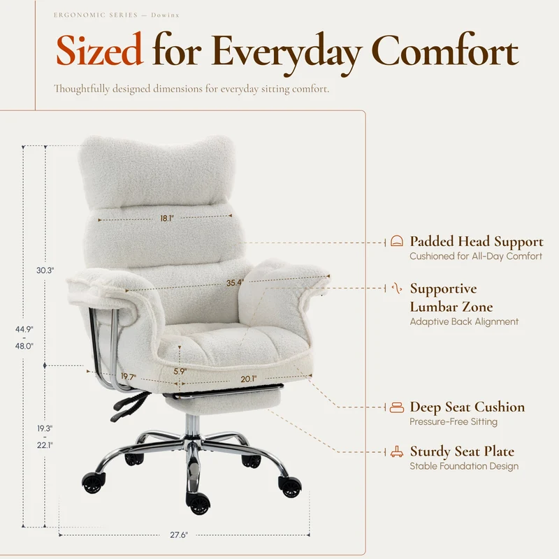 Dowinx Executive Home Office Chair QL-66B7-02 White