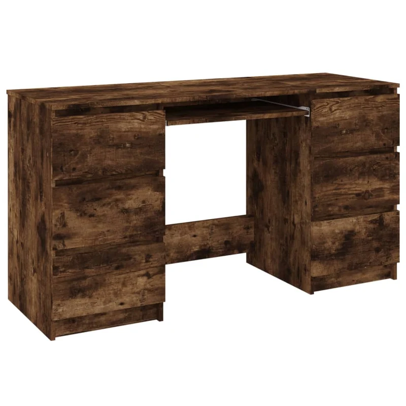 vidaXL - Schreibtisch, Räuchereiche, 140x50x77 cm, Holzwerkstoff