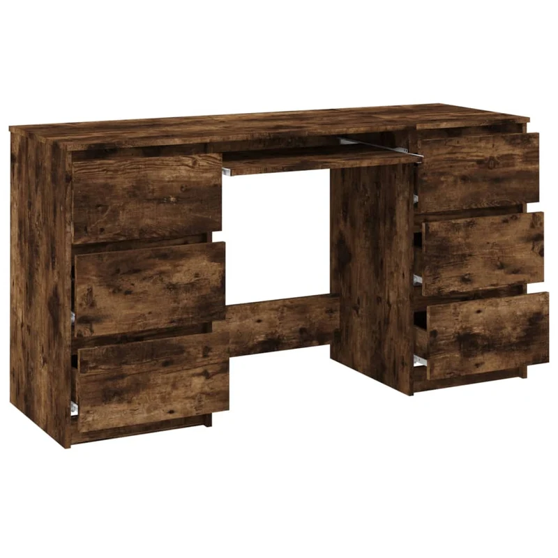 vidaXL - Schreibtisch, Räuchereiche, 140x50x77 cm, Holzwerkstoff