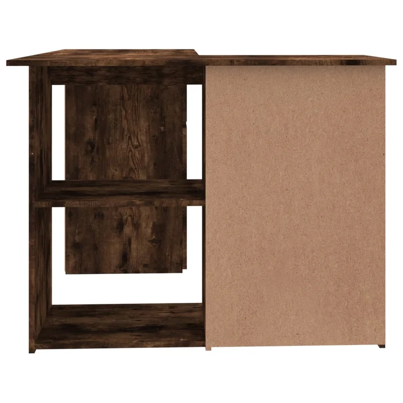 vidaXL - Eckschreibtisch Räuchereiche 145x100x76 cm Holzwerkstoff