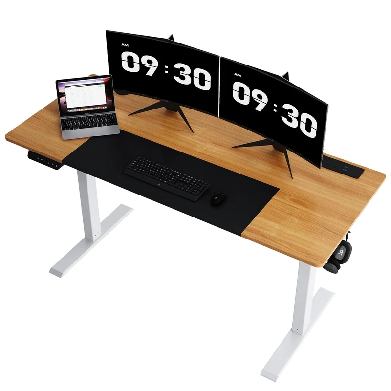 Elektrisch Verstellbarer Computertisch Holz DTS110
