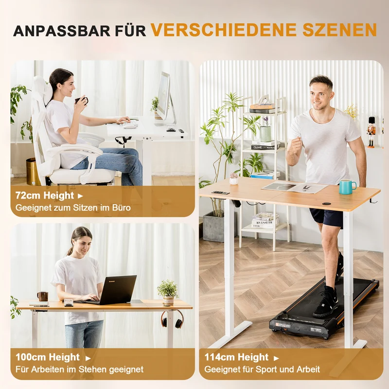 Elektrisch Verstellbarer Computertisch weiß DTS110