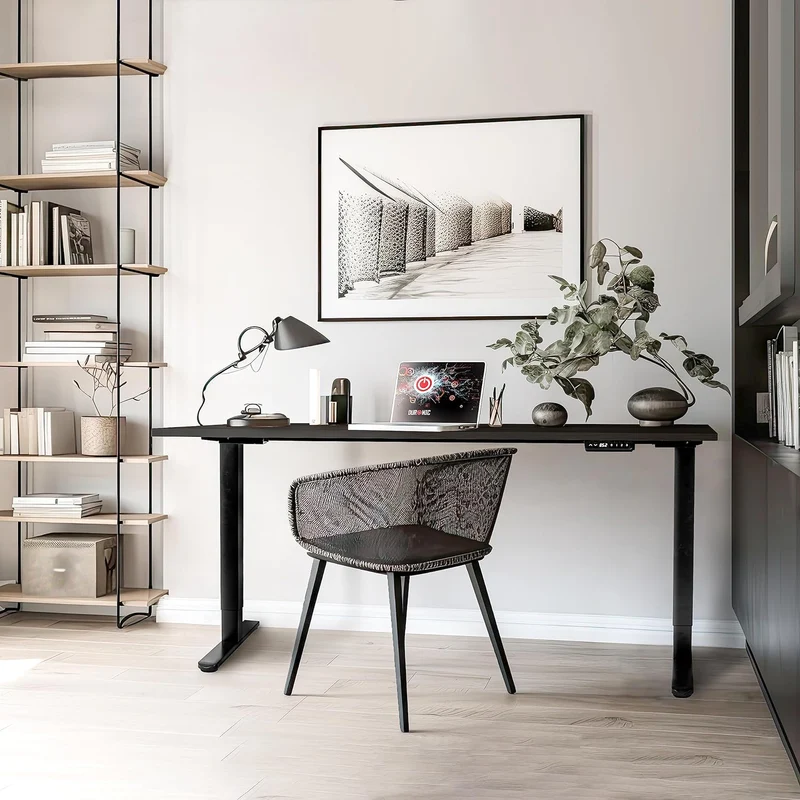 Duronic TT160 BK Tischplatte, Schreibtischplatte 160 x 60 x 1,9 cm, Table Top für individuellen Tisch, Ideal für höhenverstellbare Workstation, Sitz-Steh Schreibtisch für Home-Office und Büro