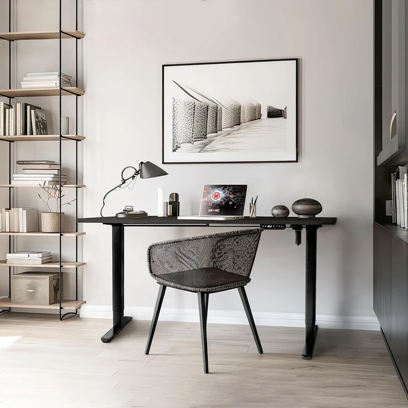 Duronic TT140 BK Schreibtisch | Tischplatte 140 x 60 x 1,9 cm | Schreibtischplatte für individuellen Tisch | Ideal für höhenverstellbare Workstation | Sitz-Steh-Schreibtisch für Home-Office und Büro