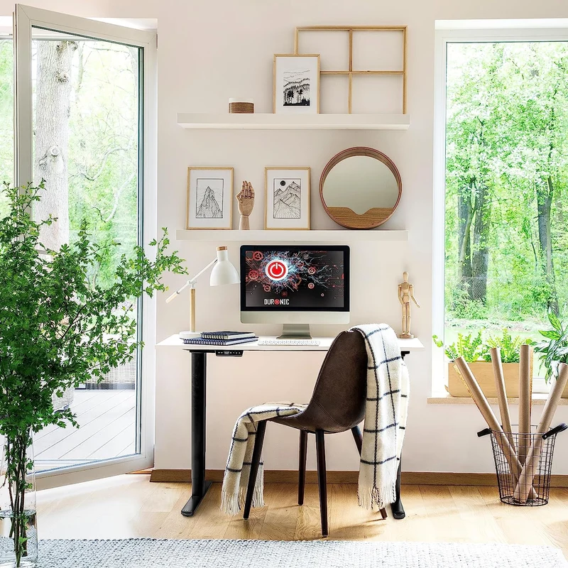 Duronic TT160 WE Tischplatte, Schreibtischplatte 160 x 60 x 1,9 cm, Table Top für individuellen Tisch, Ideal für höhenverstellbare Workstation, Sitz-Steh Schreibtisch für Home-Office und Büro
