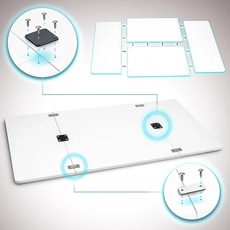 Duronic TT160 WE Tischplatte, Schreibtischplatte 160 x 60 x 1,9 cm, Table Top für individuellen Tisch, Ideal für höhenverstellbare Workstation, Sitz-Steh Schreibtisch für Home-Office und Büro