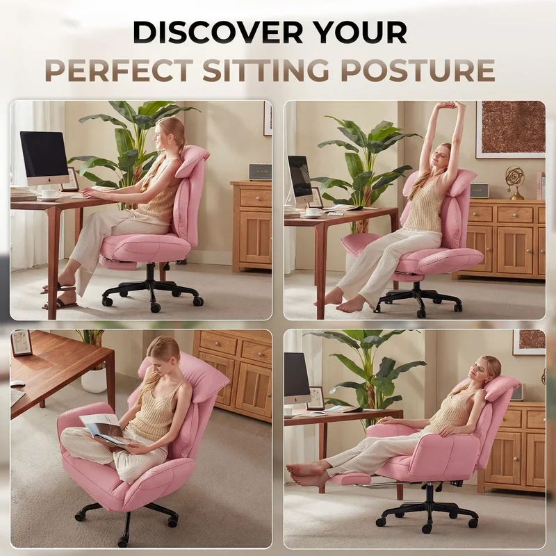 Dowinx Cross Legged Office Chair QL-66B2 Pink