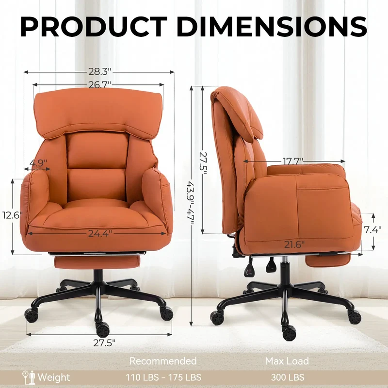 Dowinx Cross Legged Office Chair QL-66B2 Orange