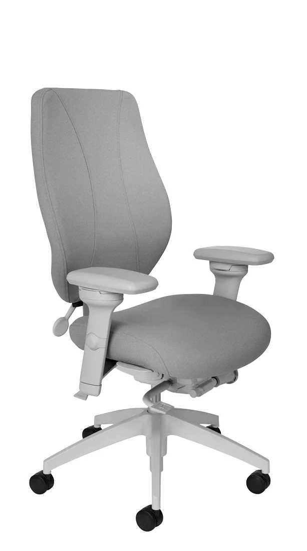 tCentric Hybrid with Upholstered Backrest and Seat, Syncho Glide Mechanism, Light Grey Frame, Open House Asteroid Upholstery