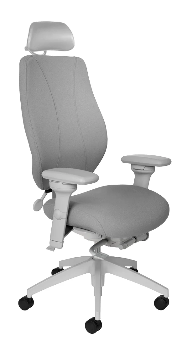 tCentric Hybrid with Upholstered Backrest and Seat, Syncho Glide Mechanism, Light Grey Frame, Open House Asteroid Upholstery