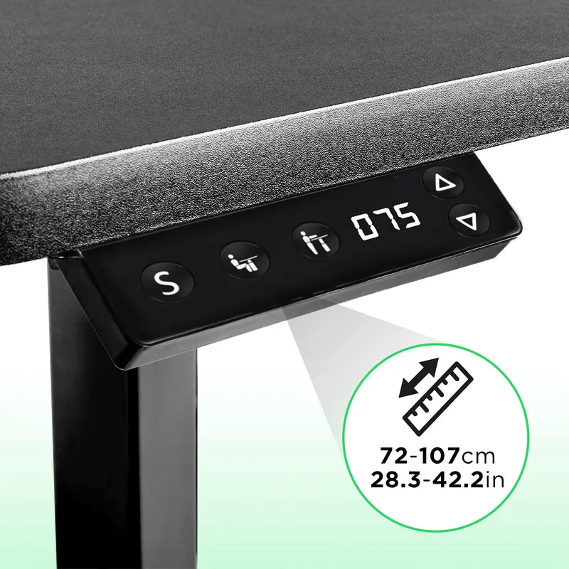 Duronic TM12 BK Schreibtisch Tischgestell | Elektrisch höhenverstellbar bis 120 cm | Gestell für Tischplatten bis 140 cm | Tischbein stufenlos mit 1 Motor | 2 Memory Slots | Computertisch Home Office