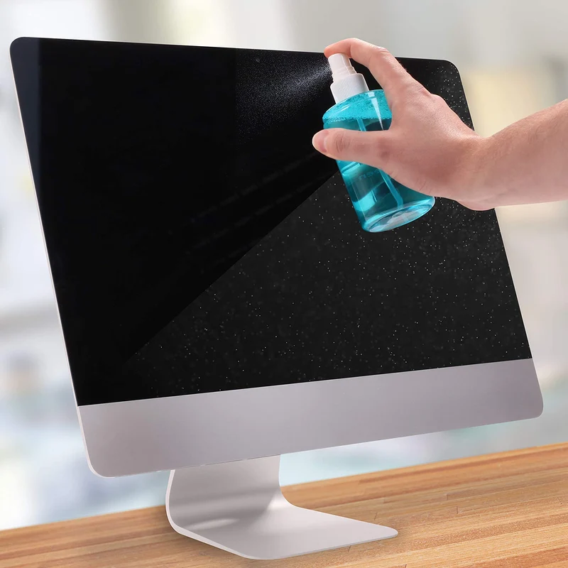 Duronic SCK101 Single Bildschirmreiniger mit Mikrofasertuch | 200 ml Displayreiniger für Monitore, Smartphones und Tablets | Screen Cleaner für LCD und OLED | Auch als Glasreiniger geeignet