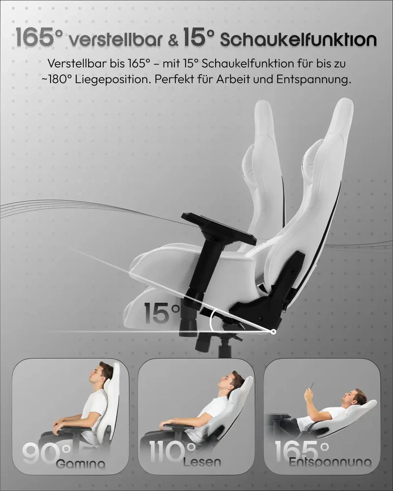 Dowinx Racing Gaming Chair LS-66D97A White