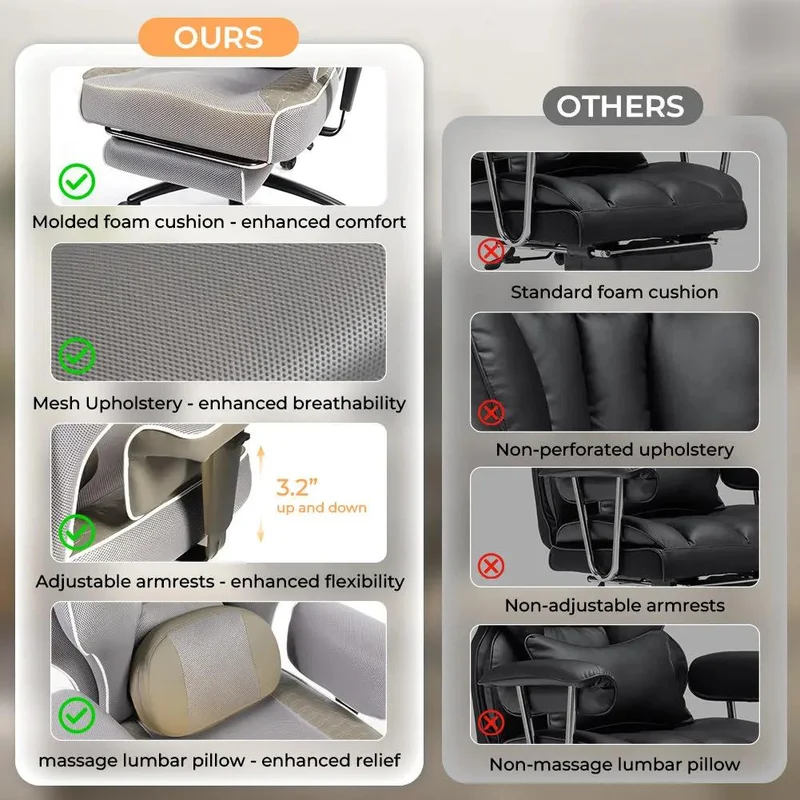 Dowinx Office Sofa Chair QL-66B3 Gray